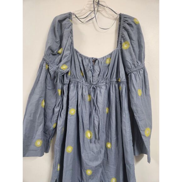Free People Emory Embroidered Midi Dress Size L - Picture 6 of 10
